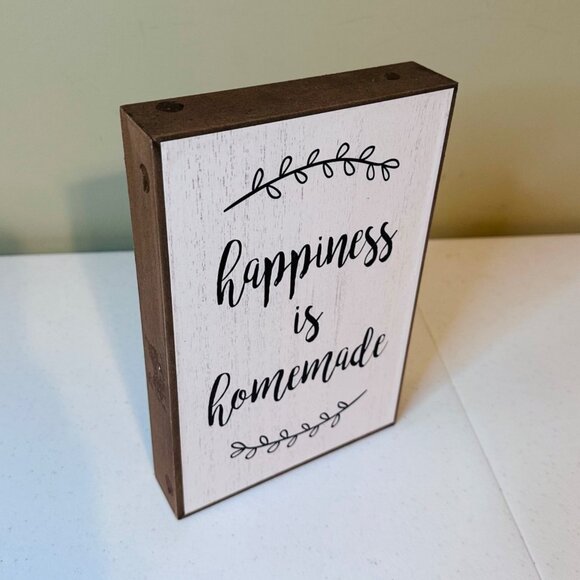 Reversible Valentines Day Decoration ALL YOU NEED IS LOVE-HAPPINESS IS HOMEMADE - Picture 4 of 10